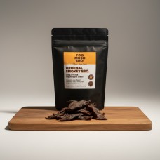 TOO MUSH BRO! Original Smokey BBQ King Oyster Mushroom Jerky - 50gm - Made in NZ